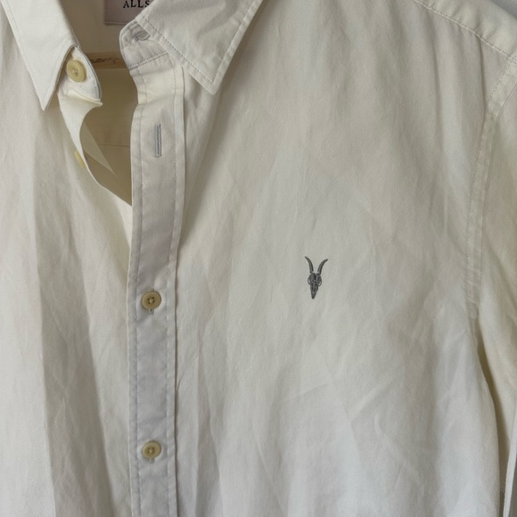 AllSaints Men's Redondo Hs Shirt Half Sleeves 100% Cotton Button Down Sz M - Picture 3 of 8